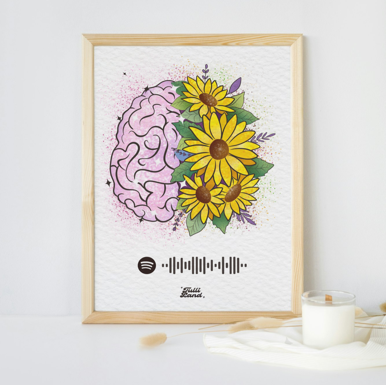 Cerebro con Girasoles