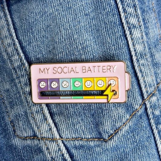 Broche Pila Batería Social